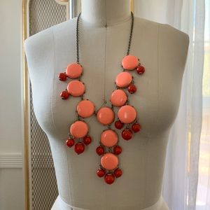 Original J. Crew Bubble Necklace Orange/Red